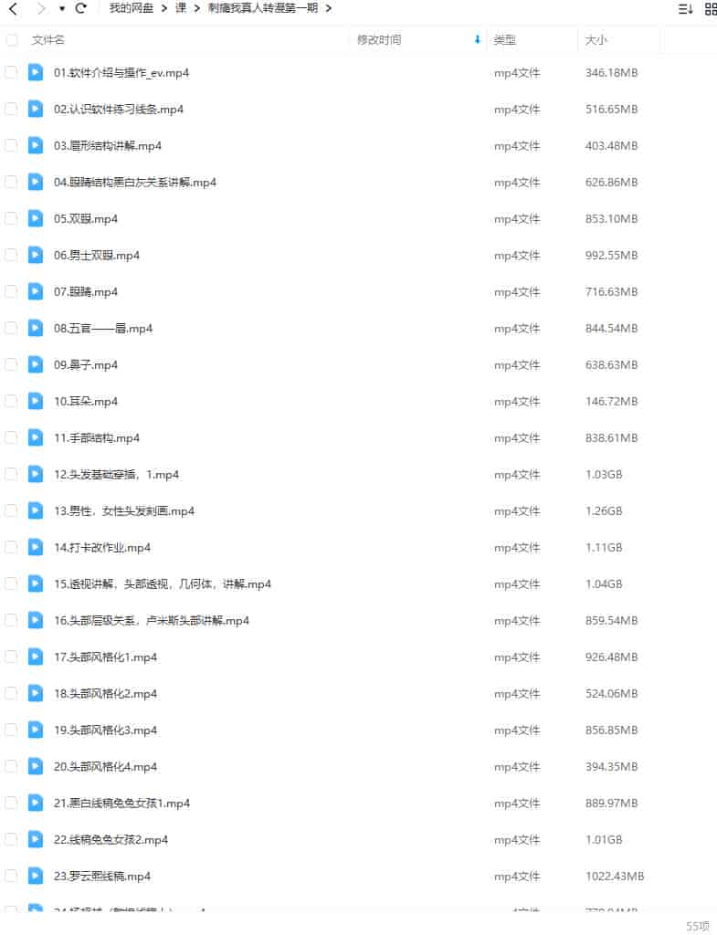 刺痛我真人转漫第1期2023年ipad插画课【画质高清有课件和笔刷】