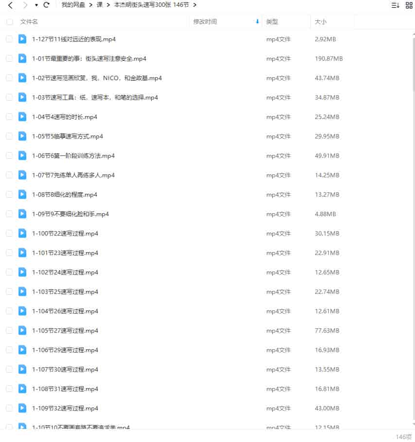 本杰明街头速写300张146节【画质不错只有视频】