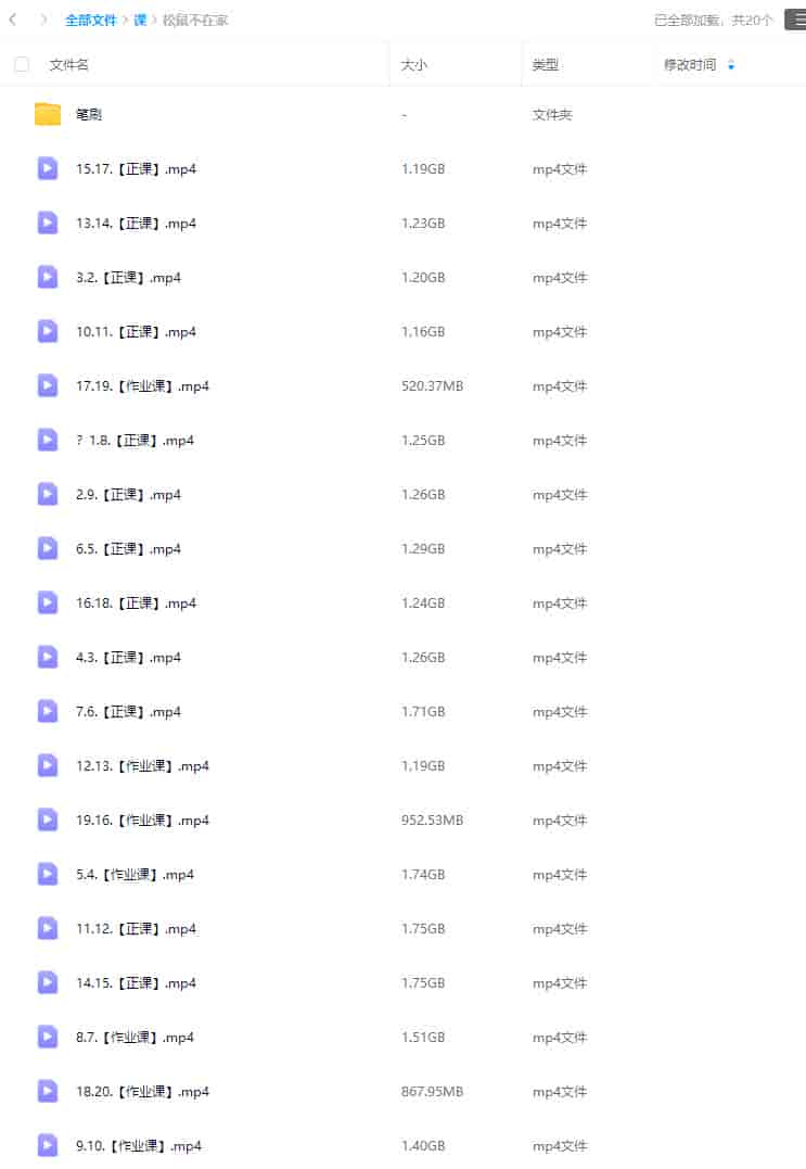 松鼠不在家ipad插画课【画质不错有笔刷】
