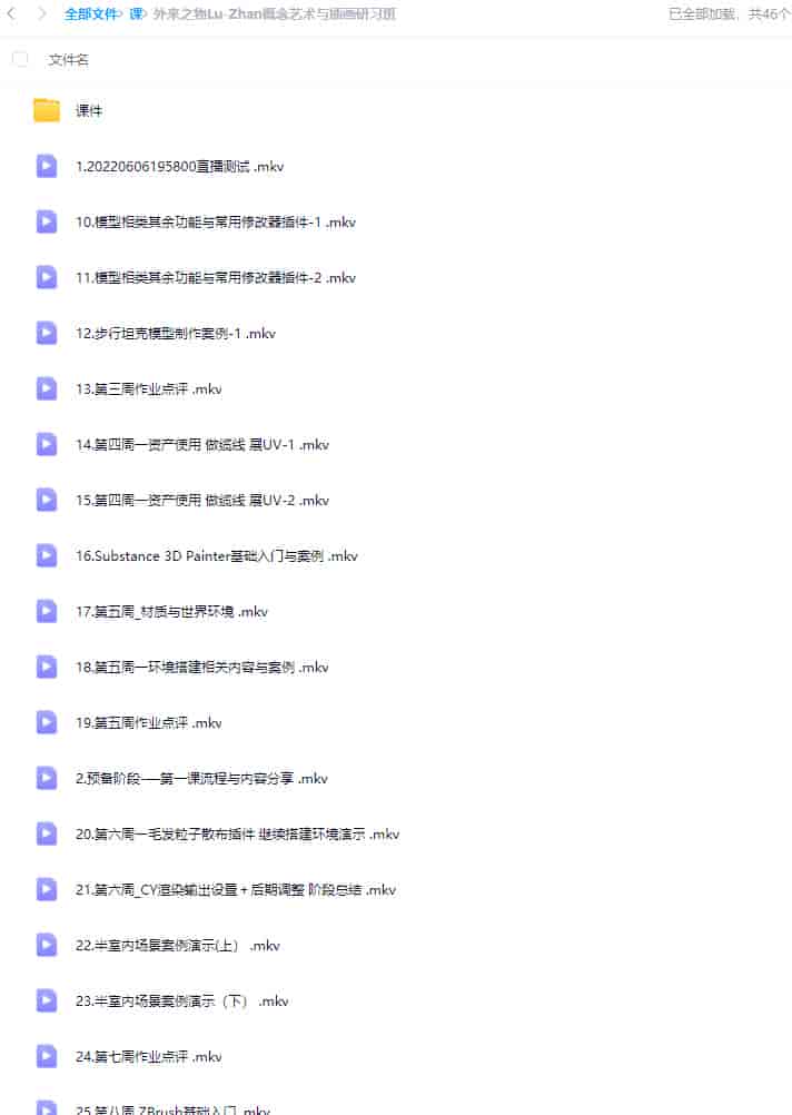 外来之物Lu-Zhan概念艺术与插画研习班2022【画质高清有部分素材】