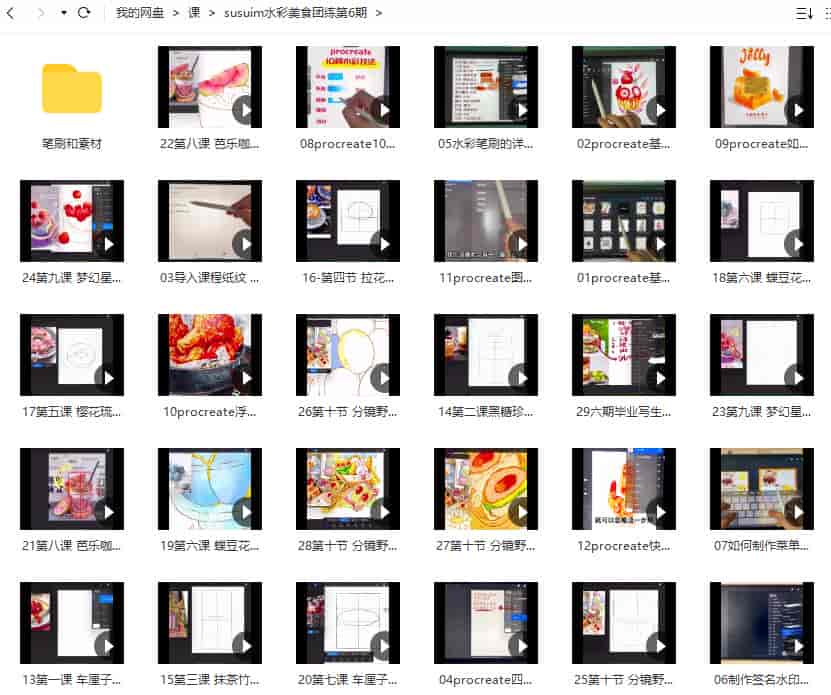 susuim苏苏iPad水彩美食团练第6期2022【画质高清有笔刷和素材】