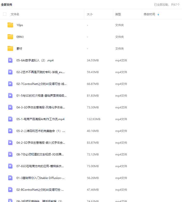 知学堂AIGC商业绘画课2023【画质高清有部分素材】