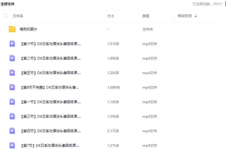 莫那DK日系伪厚涂头像团练课2024【画质高清有笔刷】