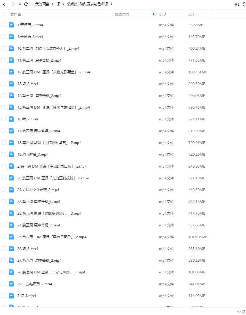 dm袋喵阶段3素描与色彩2023