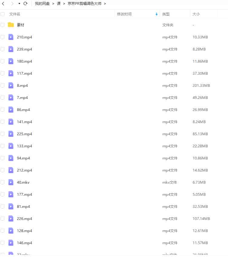 陈京京PR剪辑调色班【画质高清有素材】