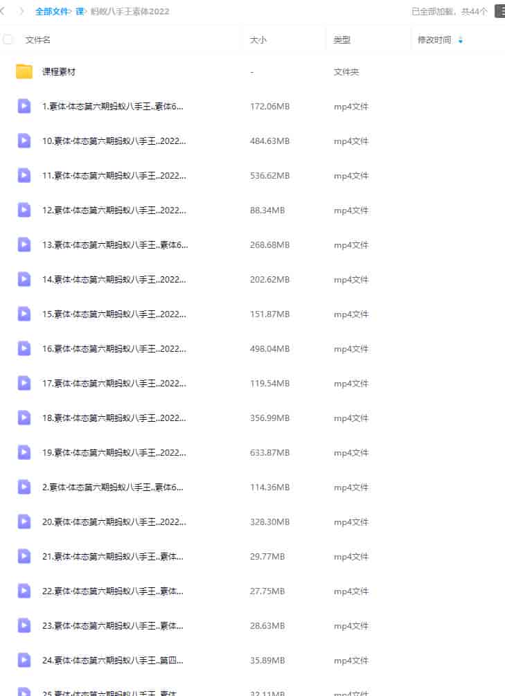 蚂蚁八手王素体第6期2022【画质还可以有素材】