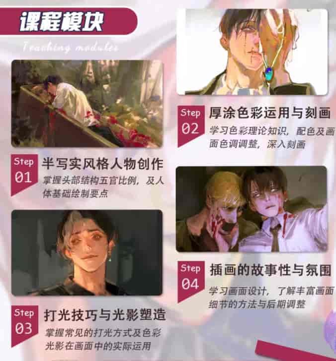 凶海厚涂风格人物插画创作专题2022【画质还行只有视频】