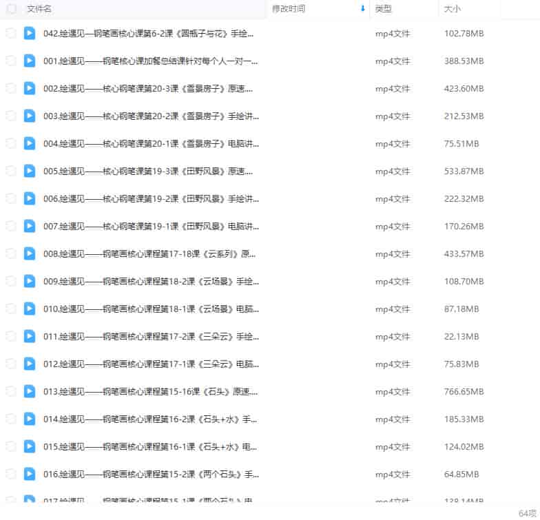 成煌钢笔画速写核心突破系统课2022年【画质还行只有视频】