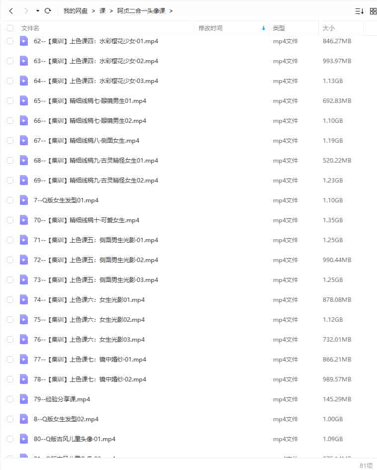阿贞二合一ipad头像课【画质高清只有视频】