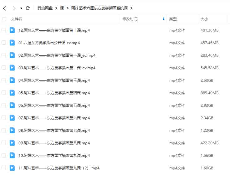 阿妹艺术六厘东方美学插画系统课2018老课【画质不错只有视频】