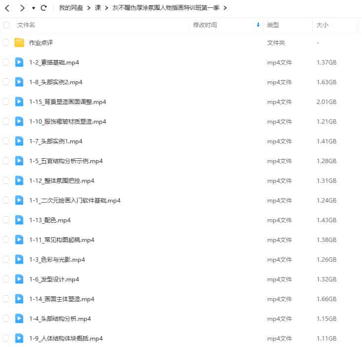 灰不醒伪厚涂氛围人物插画特训班第1季2023年2月结课【画质超清只有视频】