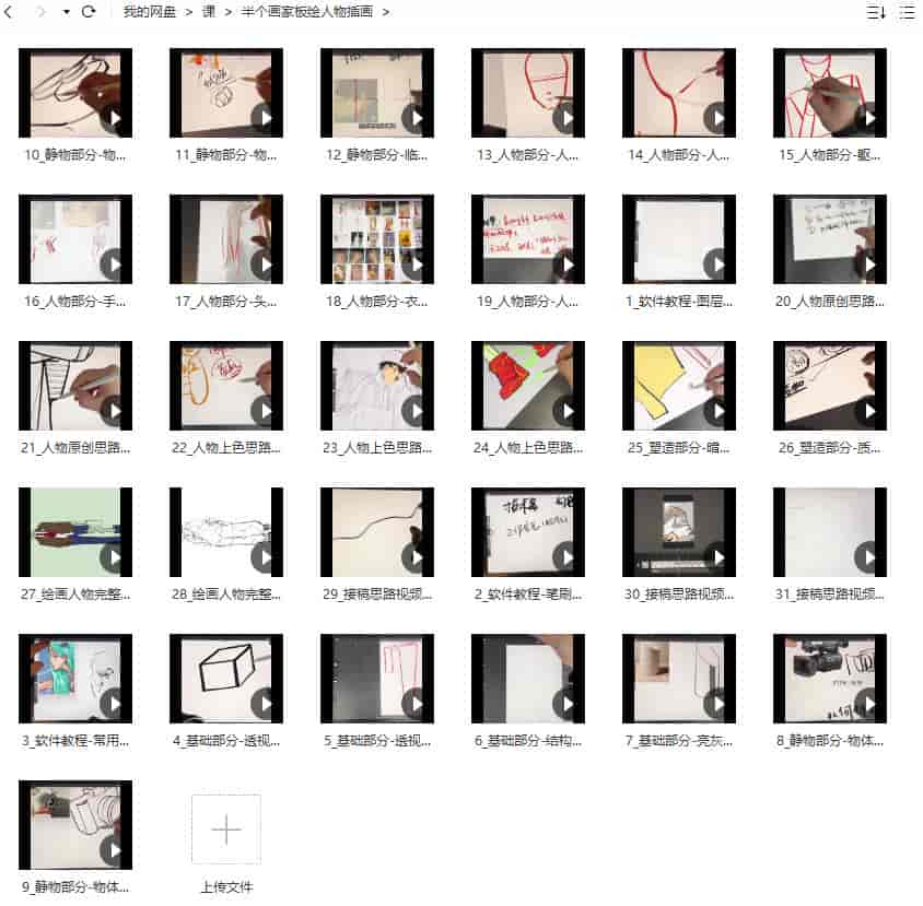 半个画家ipad板绘人物插画课2022【画质高清只有视频】