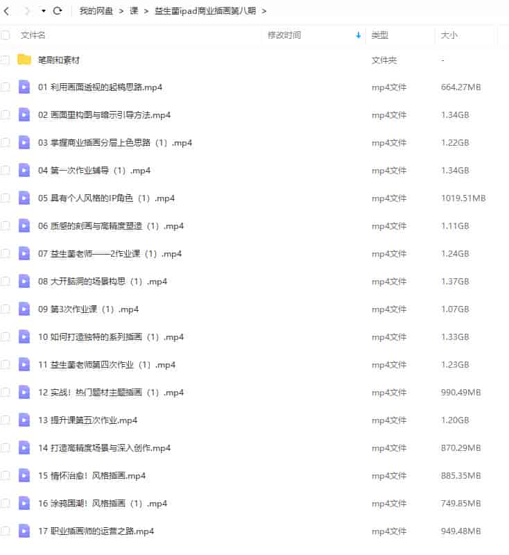 益生菌第8期商业插画课2022【画质高清有笔刷】