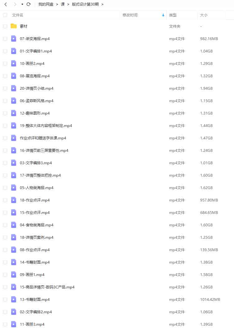 王猛奇版式设计第30期2020年11月结课【画质高清有素材】
