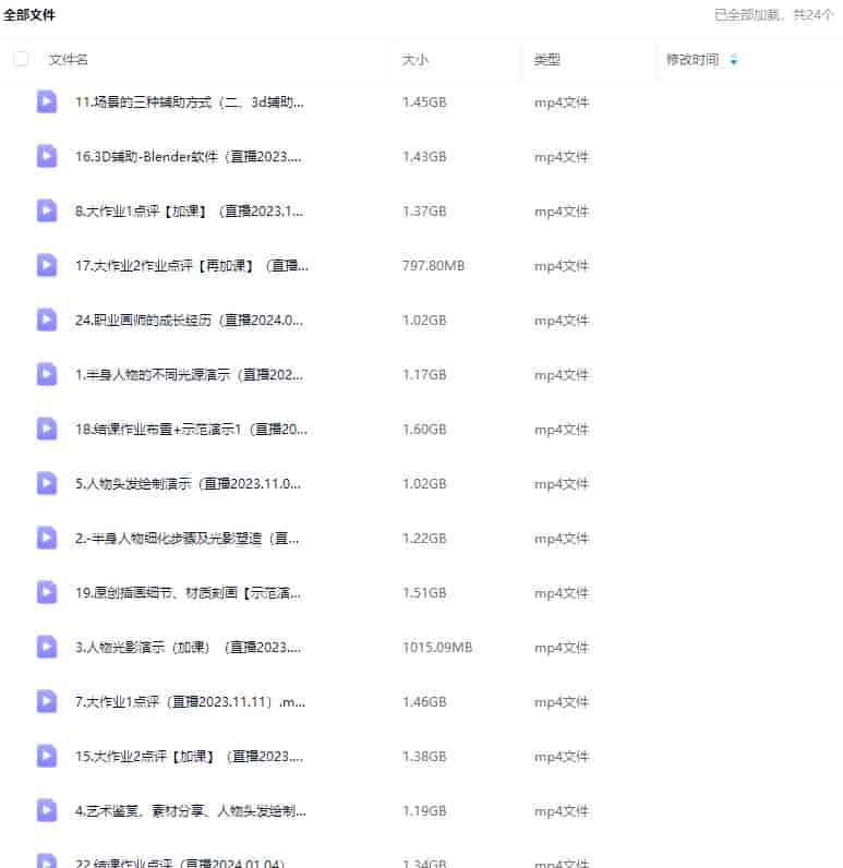 翔腿颓原创提升&3D辅助独立插画课第4期2024【画质不错只有视频】