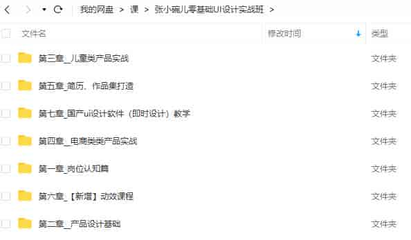 张小碗儿零基础UI设计实战班第1期2022【画质高清只有视频】