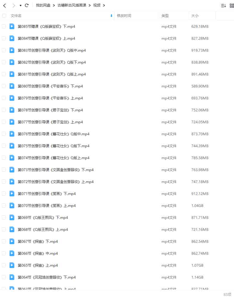 古糖2022新古风ipad插画课【画质高清有笔刷】