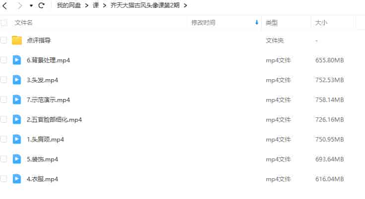 齐天大猫古风头像课第2期【画质不错只有视频】