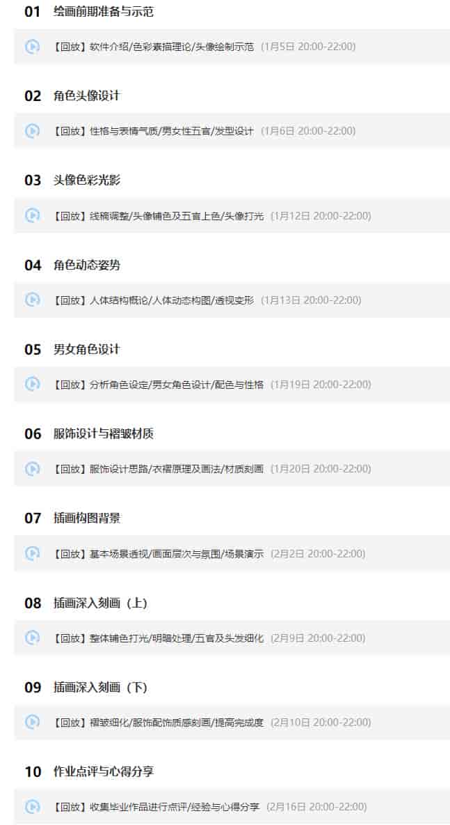 插画师撒呀酱角色插画进阶班2020【画质还行只有视频】