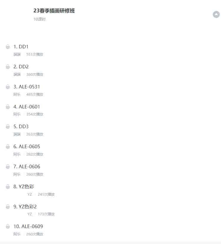 曼奇立德春季插画研修班2023【画质不错只有视频】