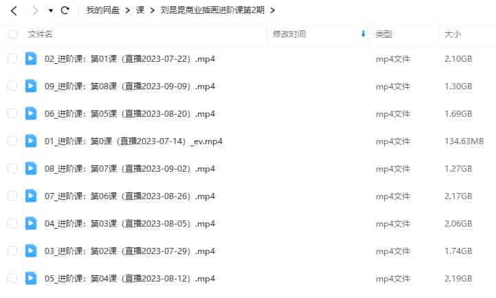 【缺课】刘昆昆商业插画进阶课第2期2023年【画质还行只有视频】