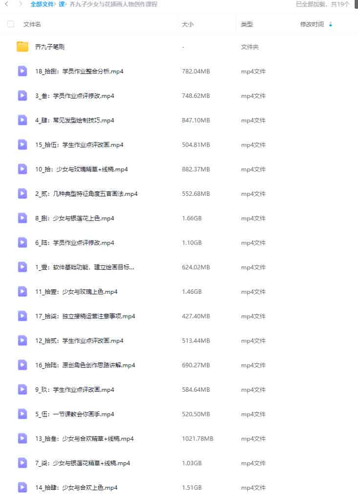 齐九子少女与花插画人物创作2023【画质不错有笔刷】