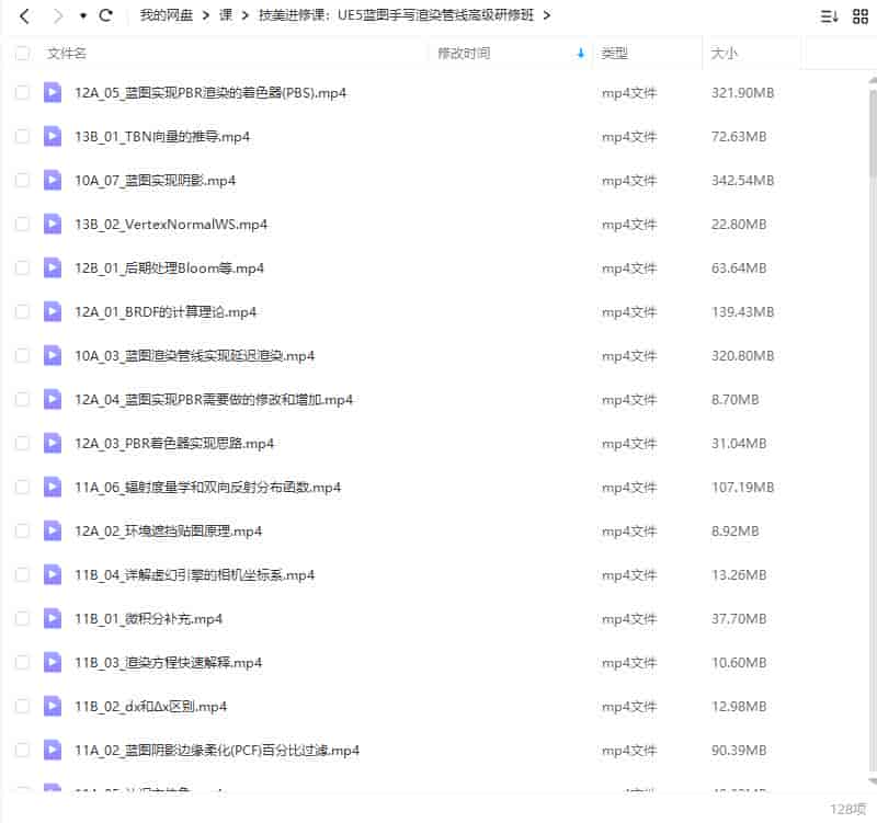 技美进修课UE5蓝图手写渲染管线高级研修班2022年【画质高清只有视频】