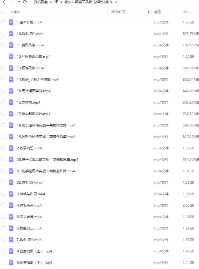 今日有学绘本进阶班扁平风格儿插绘本创作第8期2022【画质超清只有视频】