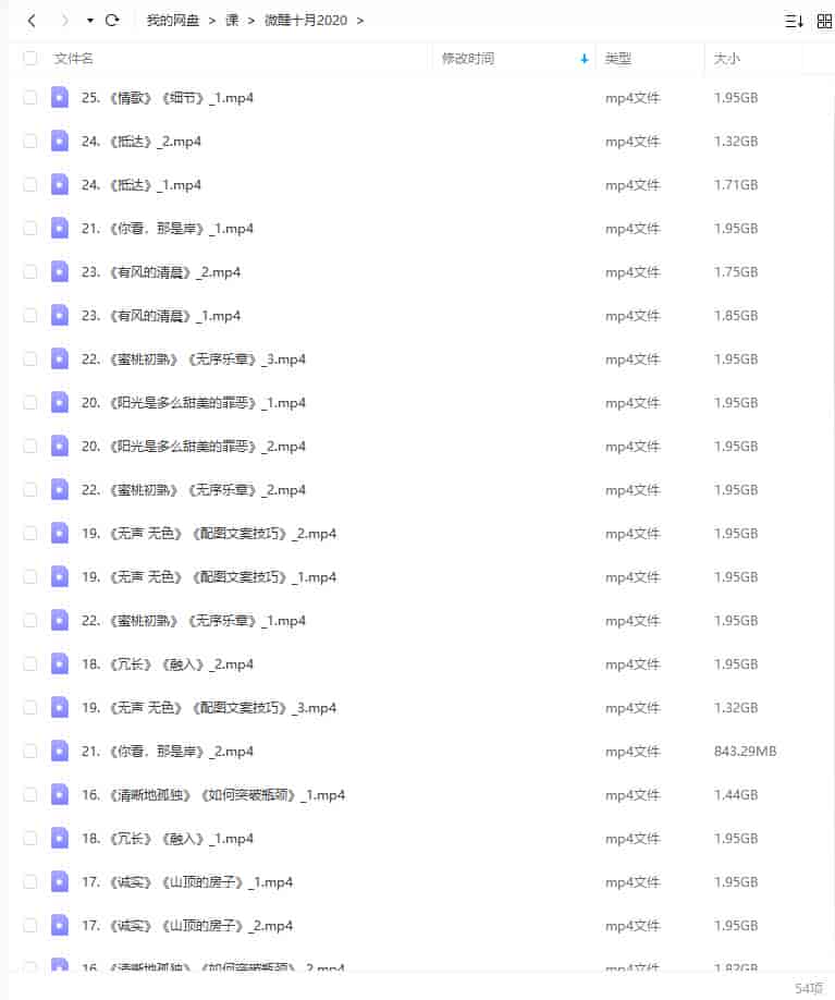 【缺课】微醺十月摄影2020年结课【画质一般只有视频】