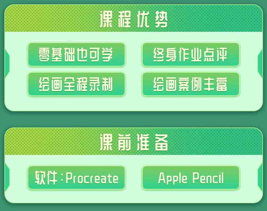 【缺课】画久久2022Q版卡通人物iPad插画课【画质高清有笔刷课件】