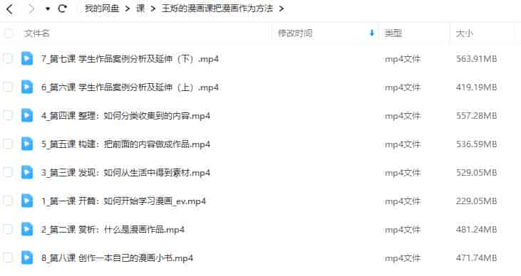 尼诺艺术王烁的漫画课把漫画作为方法2023【画质还行只有视频】