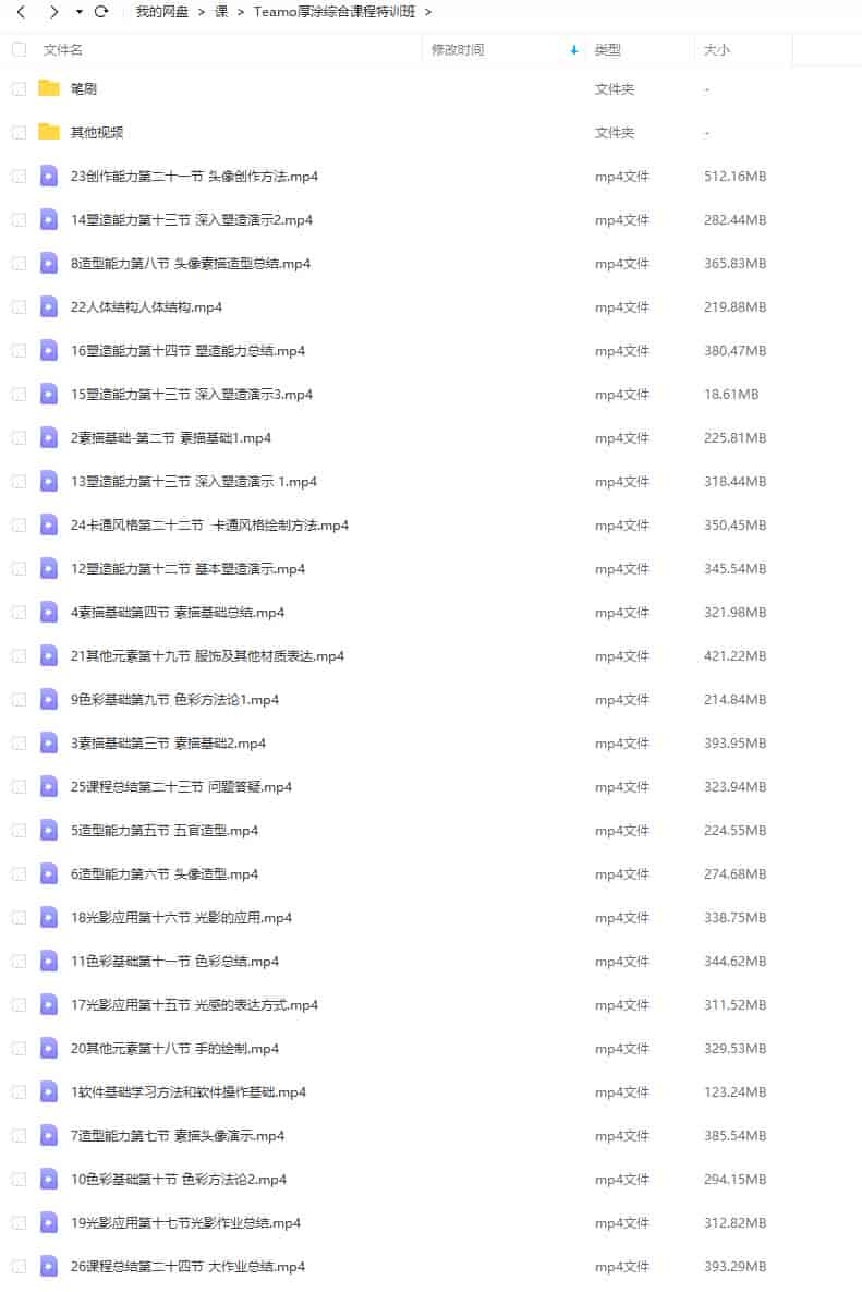 Teamo厚涂2022年综合课程特训班【画质高清有笔刷】