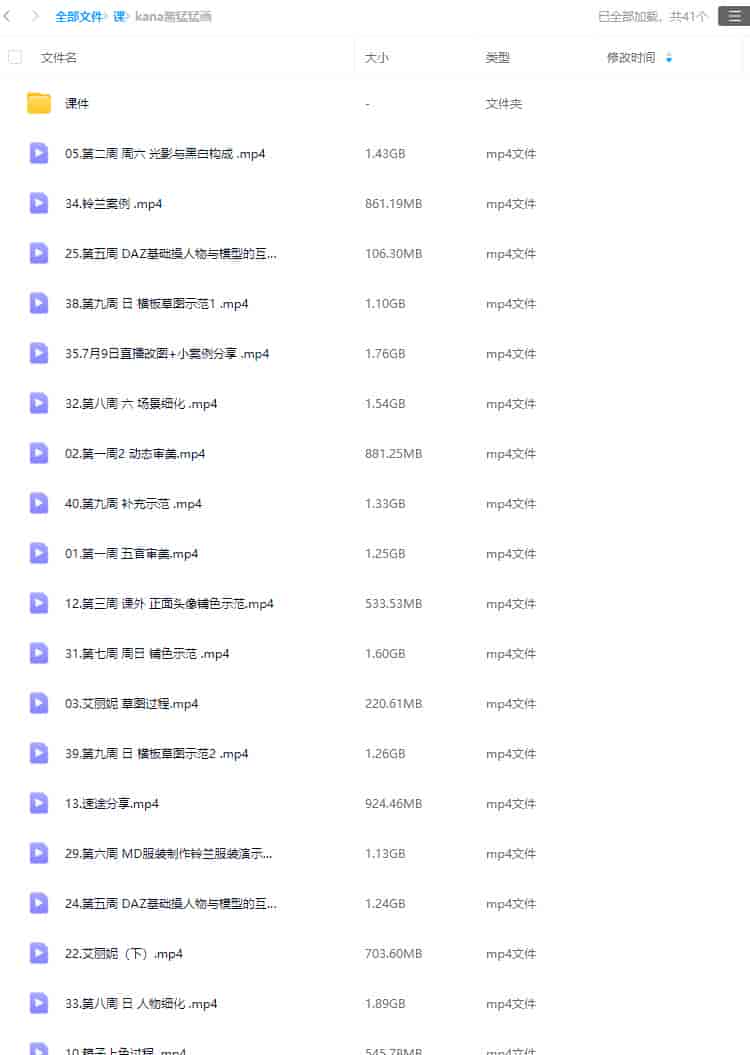 【缺课】kana酱小饼干研究所猛猛画插画班2023【画质还可以有大部分素材】