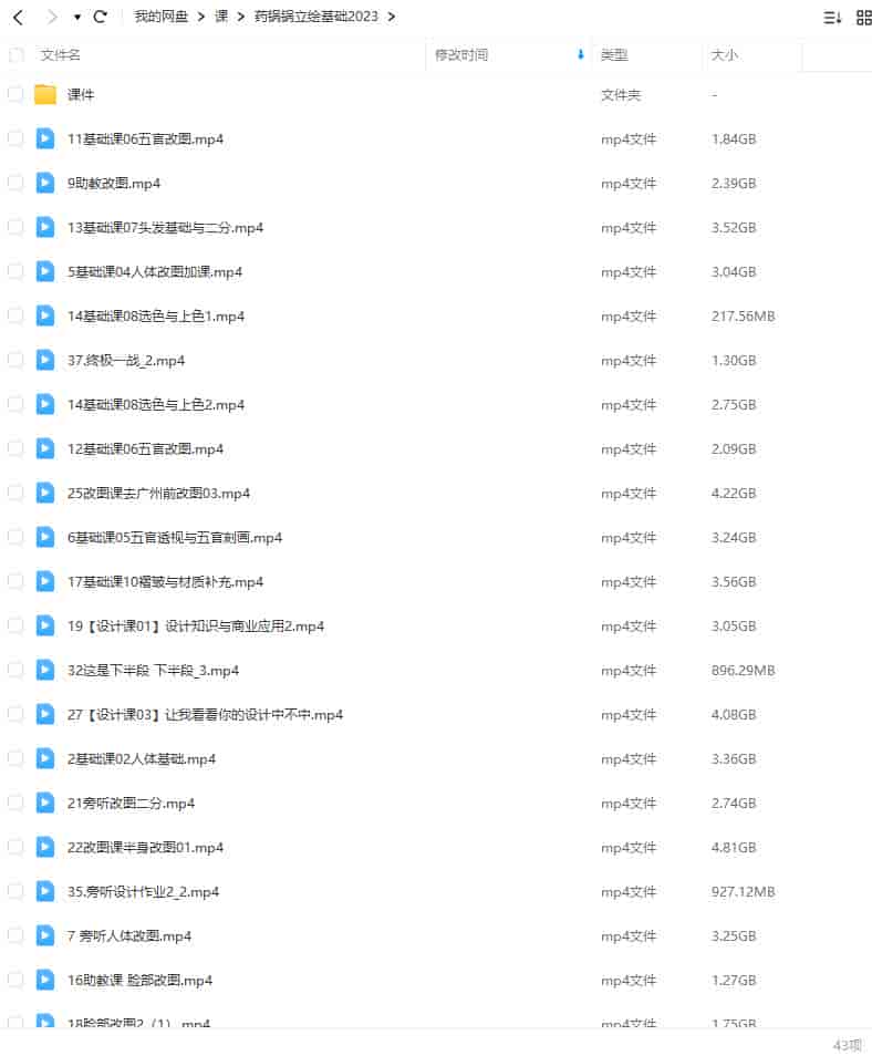 药锅锅立绘基础改图班第1期2023【画质一般有课件没笔刷】