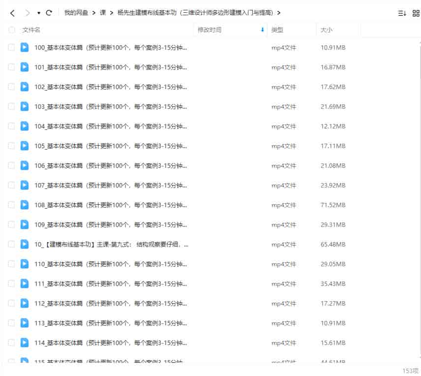 杨先生C4D建模布线基本功2023年【画质高清有部分素材】