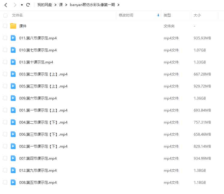 banyan君仿水彩头像第一期【画质不错有课件没笔刷】