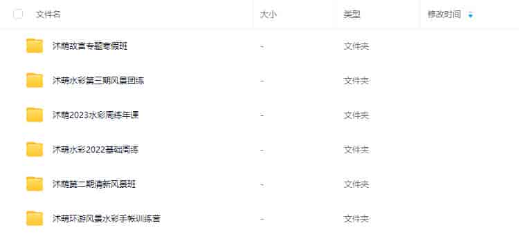 沭萌水彩课程合集【画质不错只有视频】