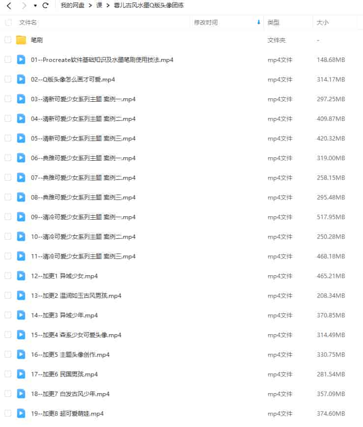 蓉儿古风水墨Q版头像团练2023【画质高清有笔刷】