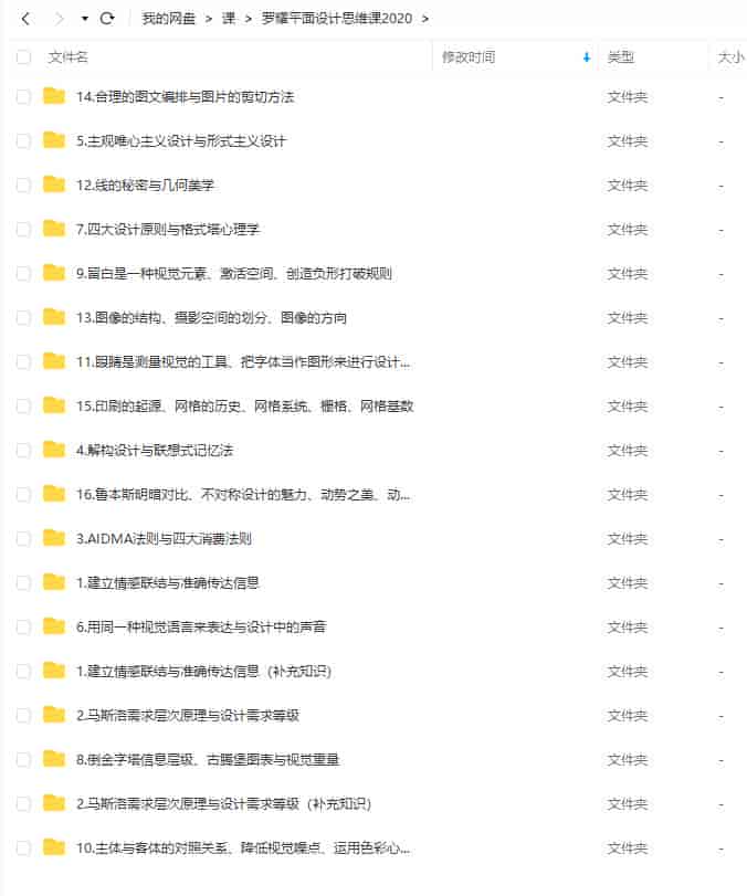 罗耀平面设计思维课2020年3月结课【画质高清只有视频】