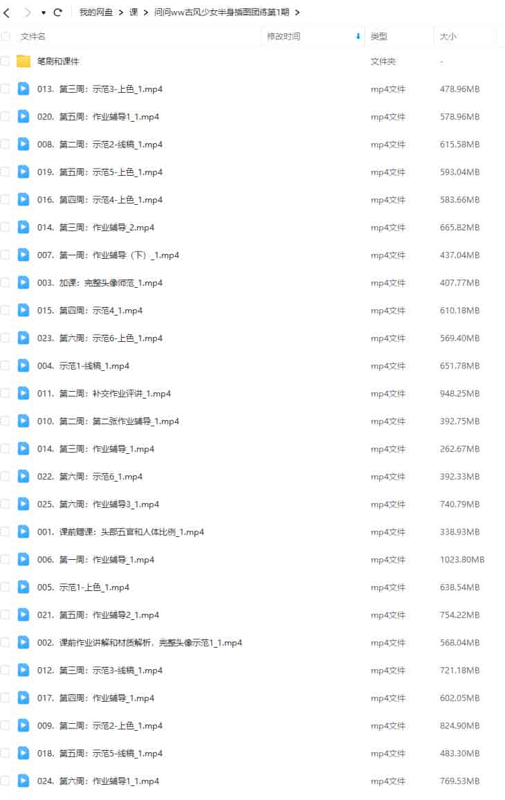 问问ww古风少女半身插图团练第1期2023年【画质还可以有笔刷和课件】