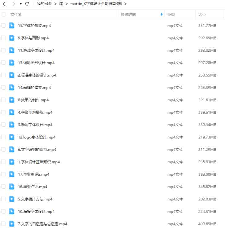 martin_K字体设计第4期2021年【画质还可以只有视频】