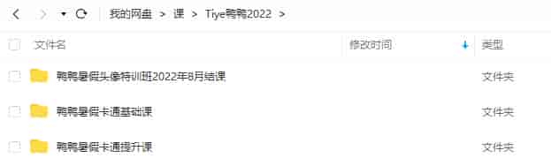 tiye鸭鸭ipad插画课2022年8月结课【画质还行有笔刷】