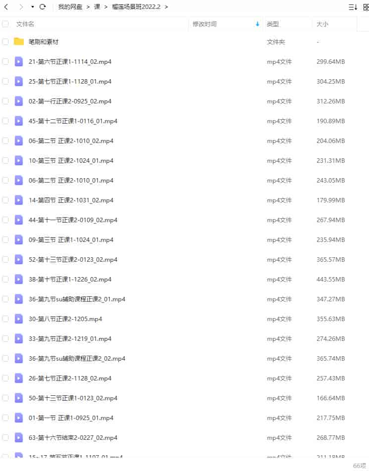 绿榴莲场景班2022年2月结课【画质普通有笔刷】