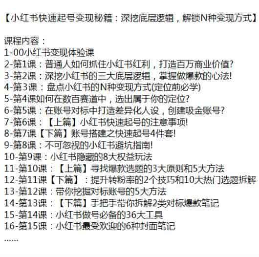 小红书从起号到变现底层逻辑，选出定位打造百万商业价值