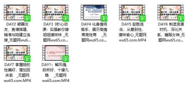老实人改造从一见钟情到肌肤之亲-撩妹课程