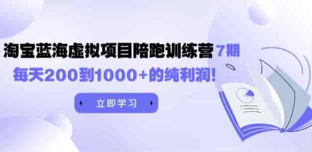 淘宝虚拟资源项目，学会开店、选品、优化、运营等