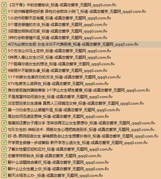 成真恋爱学教程全集共：1.70GB