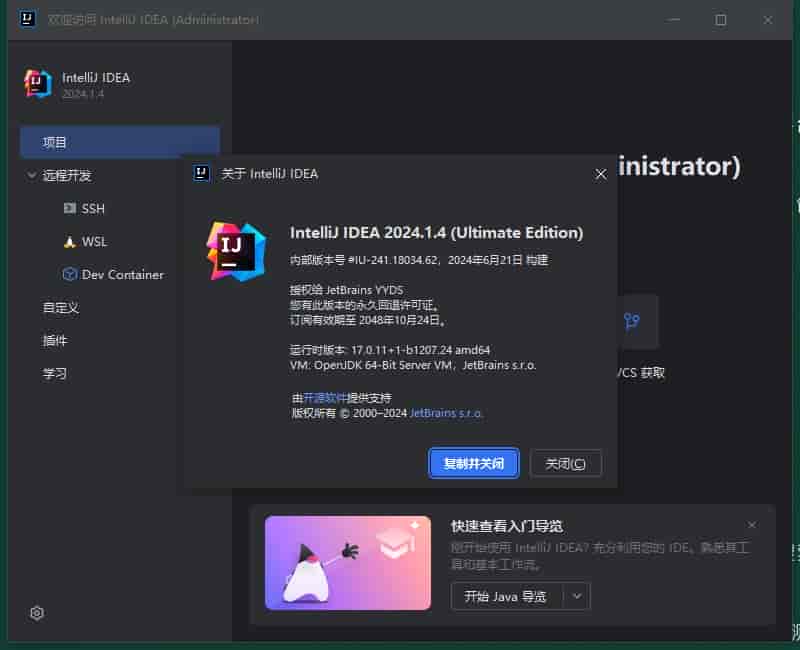 IntelliJ IDEA 2024.1.4(永久激活)最新开心版